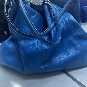 Coach Vibrant Blue Leather Tote